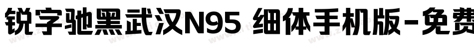 锐字驰黑武汉N95 细体手机版字体转换